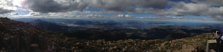 Panorama from the top of Mt Wellington